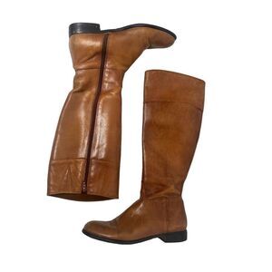 Ciao Bella Leather Cognac Knee High Boots